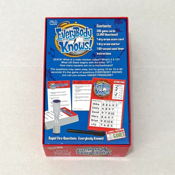 NWOT Endless Games Everybody Knows! Trivia Card Game - Picture 2 of 3